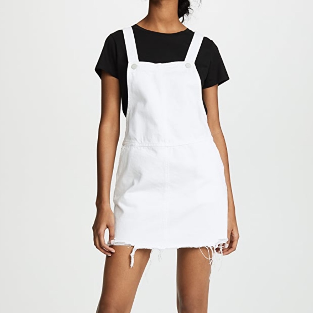 BLANKNYC white denim overall dress